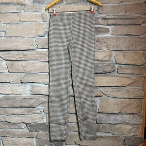 H&M Women’s Pants Size 2 Small Plaid Houndstooth Check Slim Trousers